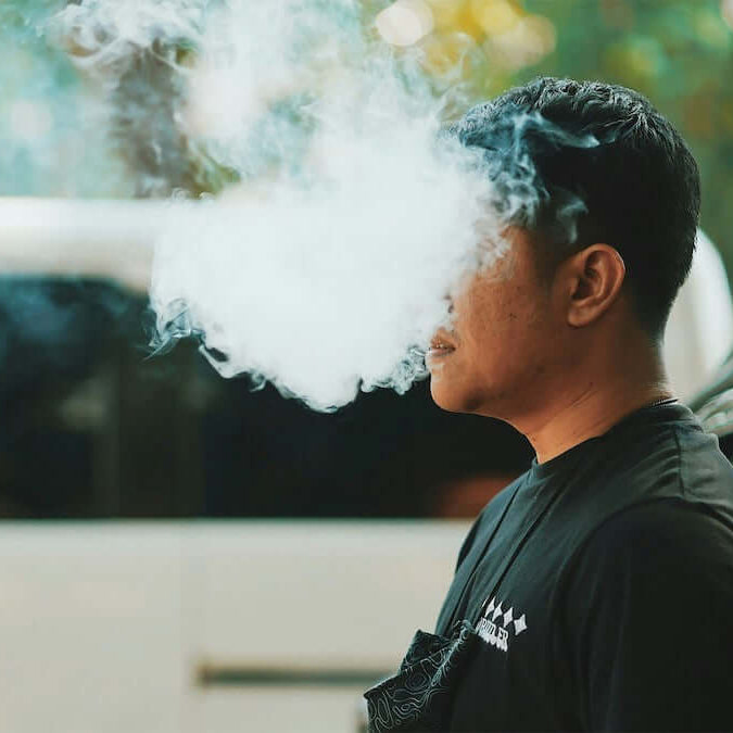 Man vaping