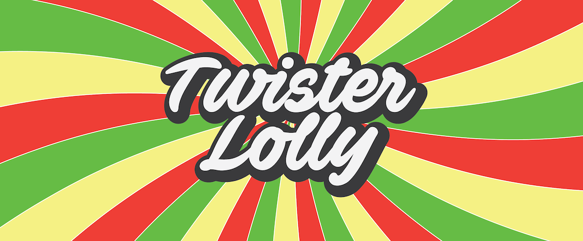 Colourful image with Twister Lolly logo