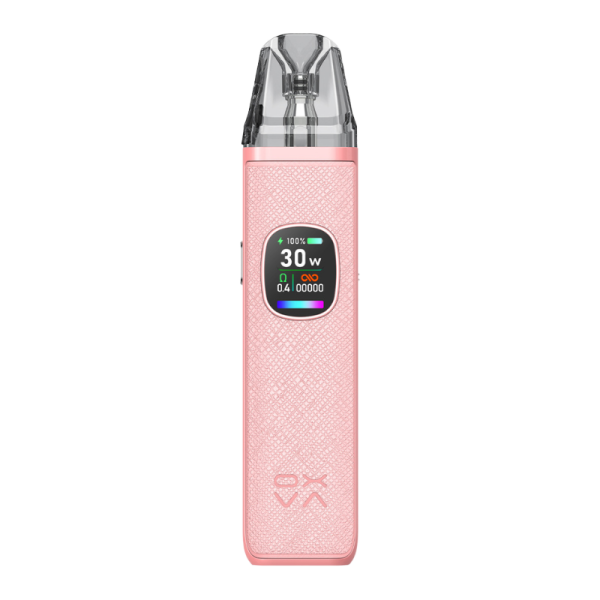 Oxva Xlim Pro V2 in pink with vibrant TFT display and modern design, offers 30% longer battery life for enhanced vaping experience.