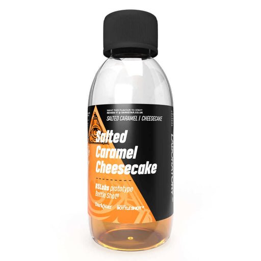 Salted Caramel Cheesecake Bottle Shot with pre-steeped option, perfect for dessert flavor enthusiasts.